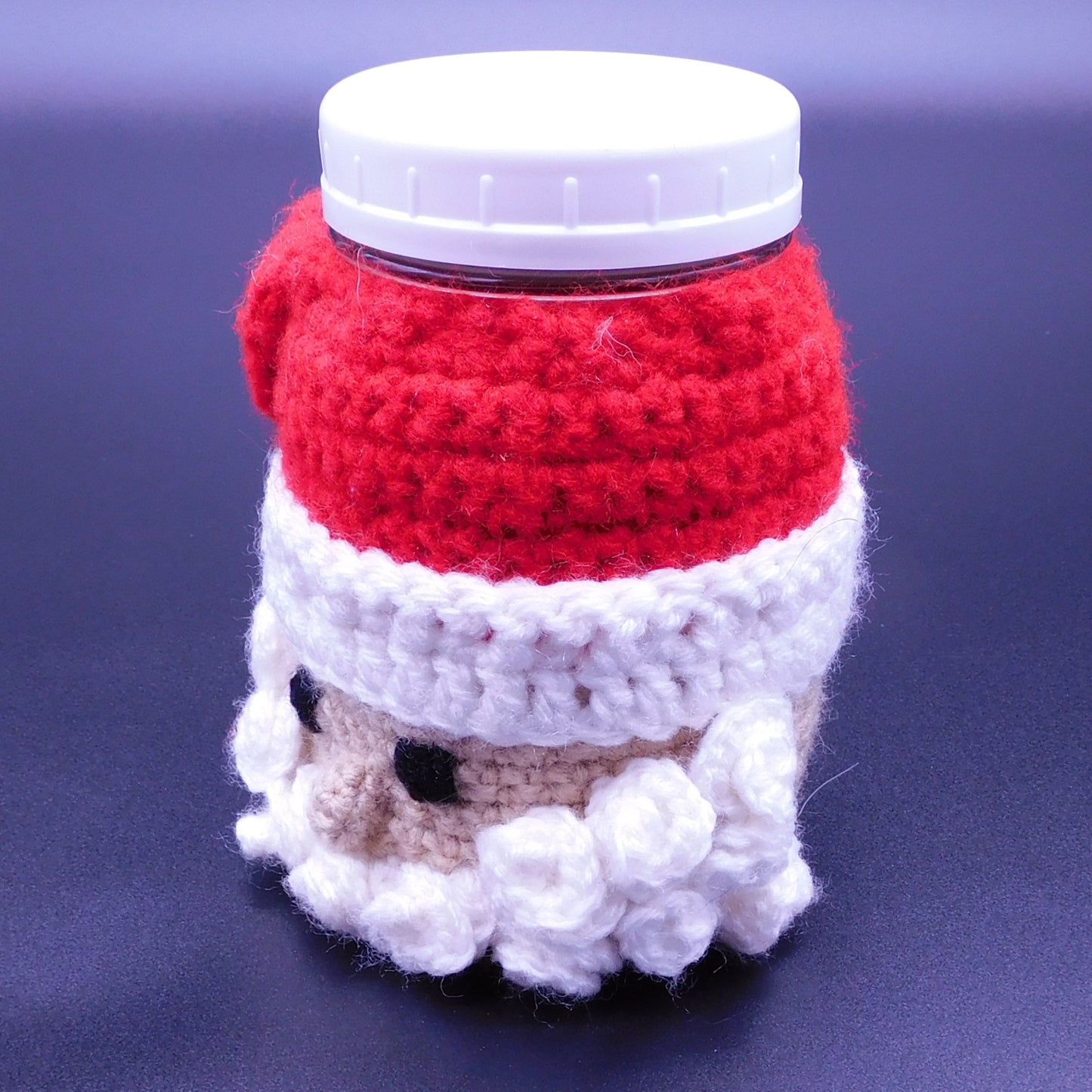 Crocheted Santa Around A Candy Jar (7005) Free Shipping