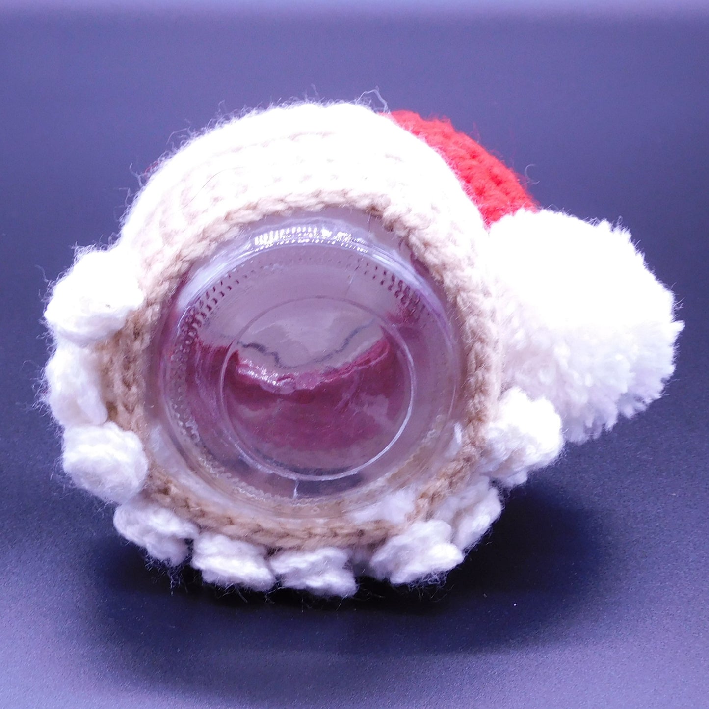 Crocheted Santa Around A Candy Jar (7005) Free Shipping