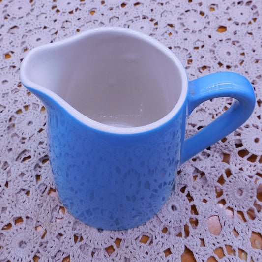 Baby Blue Creamer, Restaurant China, No Markings, White Interior, Restaurant Ware, (7014) Free Shipping