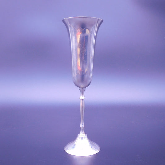 Elegant Champagne Flute - Silver Plate - International Silver Company - 9 x 2 3/8 - Perfect for Celebrations (7045) Free Shipping