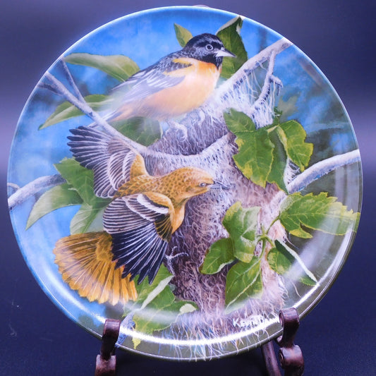 Vintage 'The Baltimore Oriole' Collectible Plate - Kevin Daniel Design - Beautiful Bird Art - Encyclopedia Britannica Series - Edwin Knowles Fine China Co - Perfect Gift -FREE SHIPPING!! (7065)