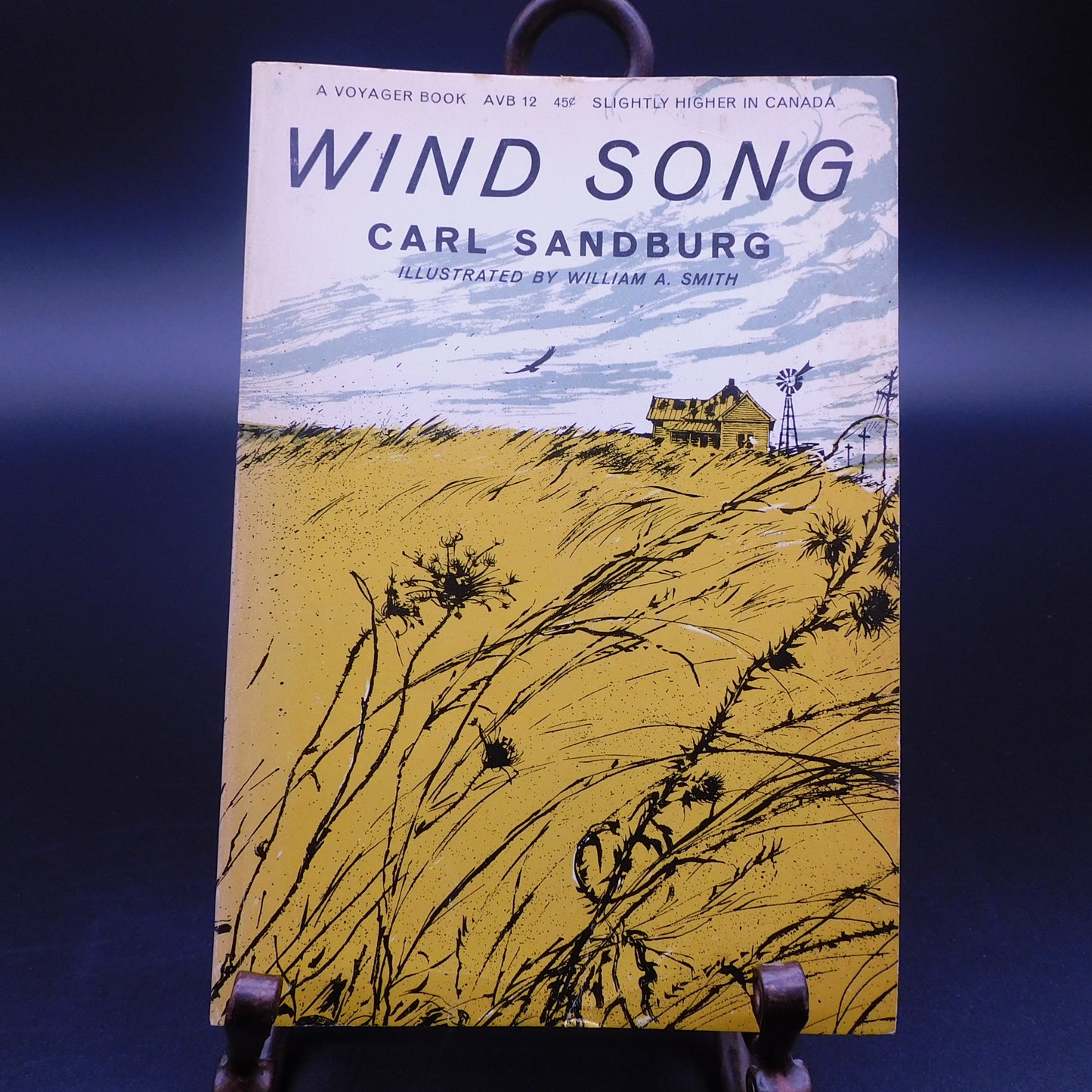 Vintage 1960 The Wind Song by Carl Sandburg - Collection of Poems in Good Condition (7092) FREE SHIPPING!