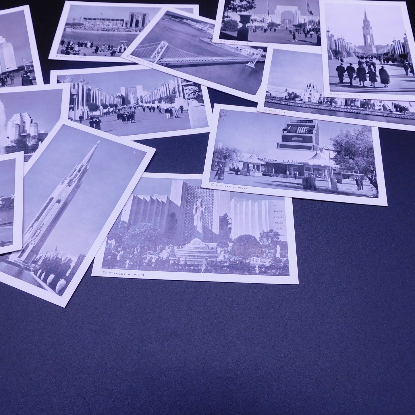 Vintage Mini Postcards Set of 12: California 1939 World's Fair in San Francisco Bay, (7095) FREE SHIPPING