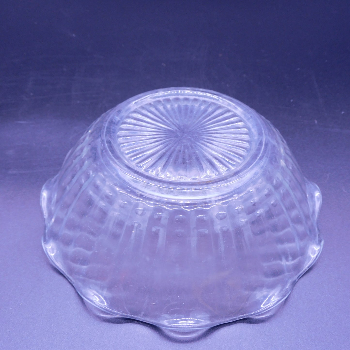 Vintage Glass Bowl: Sunburst Elegance to Elevate Your Space (7169)