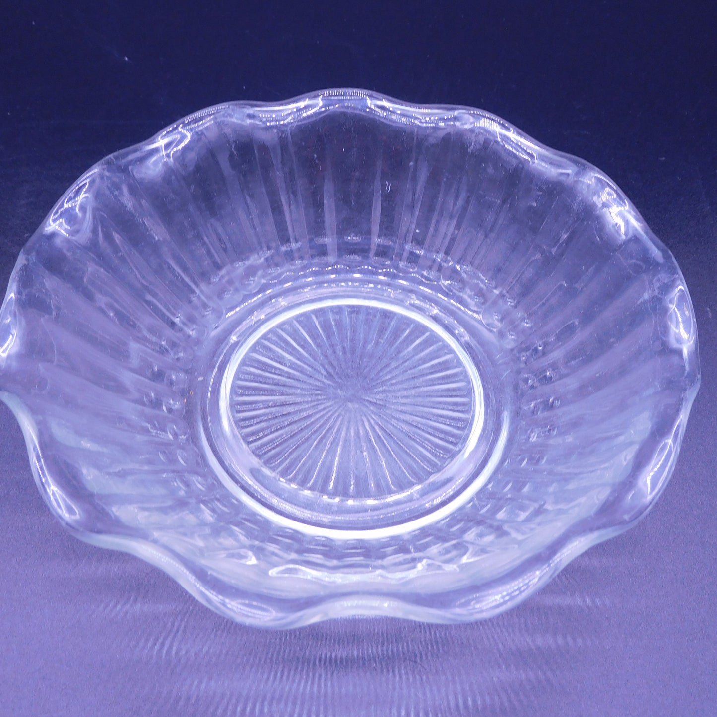 Vintage Glass Bowl: Sunburst Elegance to Elevate Your Space (7169)