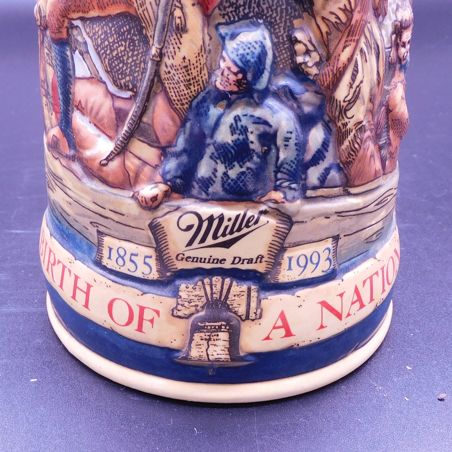 Sip With History: Unveiling the Patriotism in Every Beer Swig with the Miller Genuine Draft "Birth of a Nation" Beer Stein (7188)