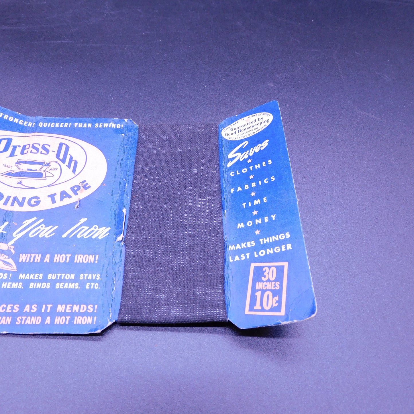 1940's Press On Mending Tape, Used, Sewing Accessories (7247c)