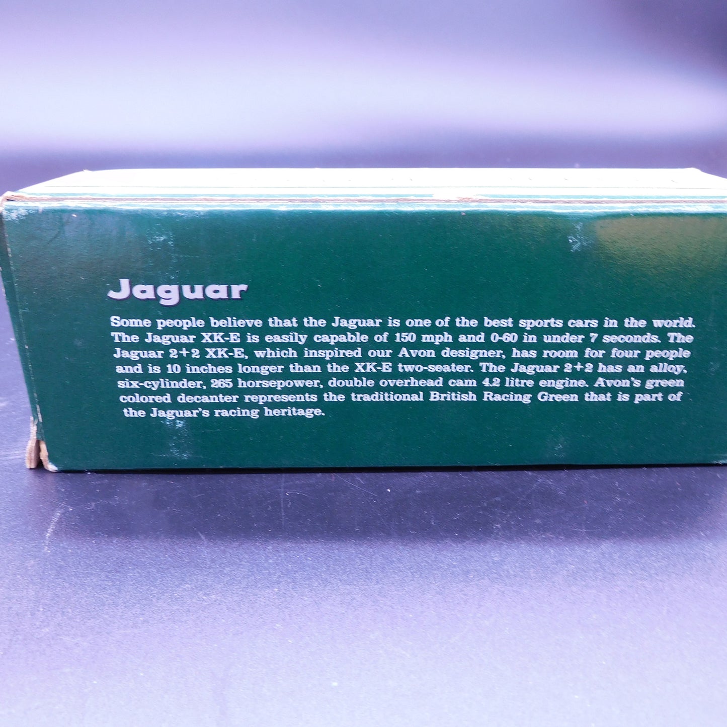 Vintage Avon Jaguar 2+2 Car Decanter, Full, Original Box 7258