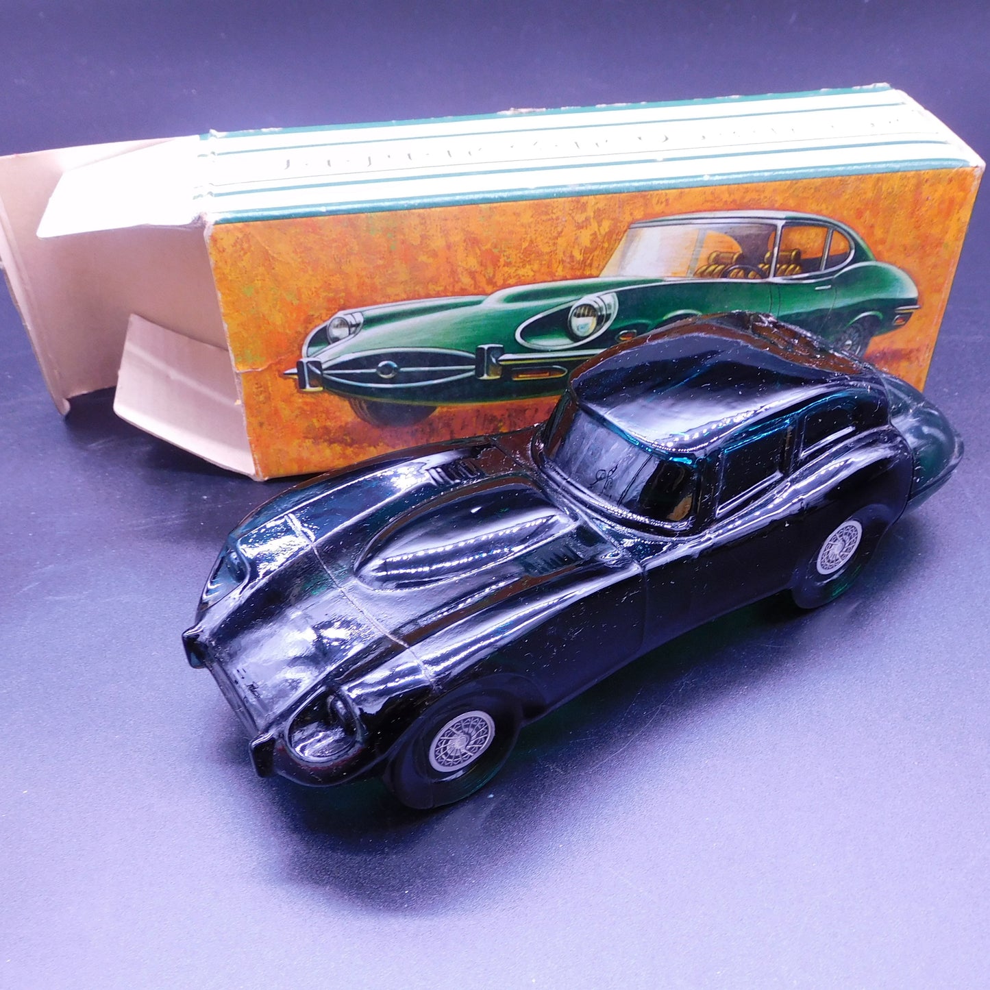 Vintage Avon Jaguar 2+2 Car Decanter, Full, Original Box 7258