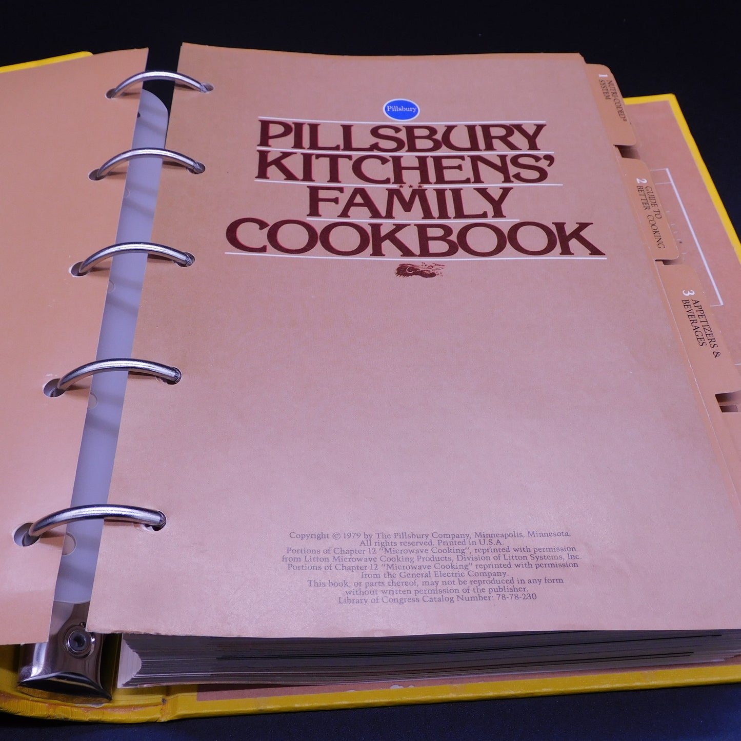 1979 Pillsbury Kitchen's Cookbook, Ring Notebook Style Binding 7296rw