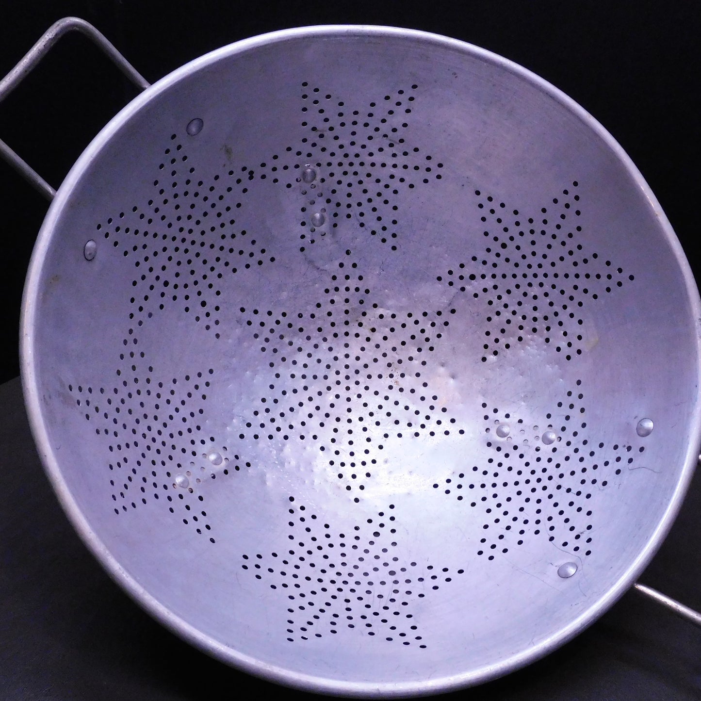 Vintage Colander Strainer, Star Design, Large (7373)