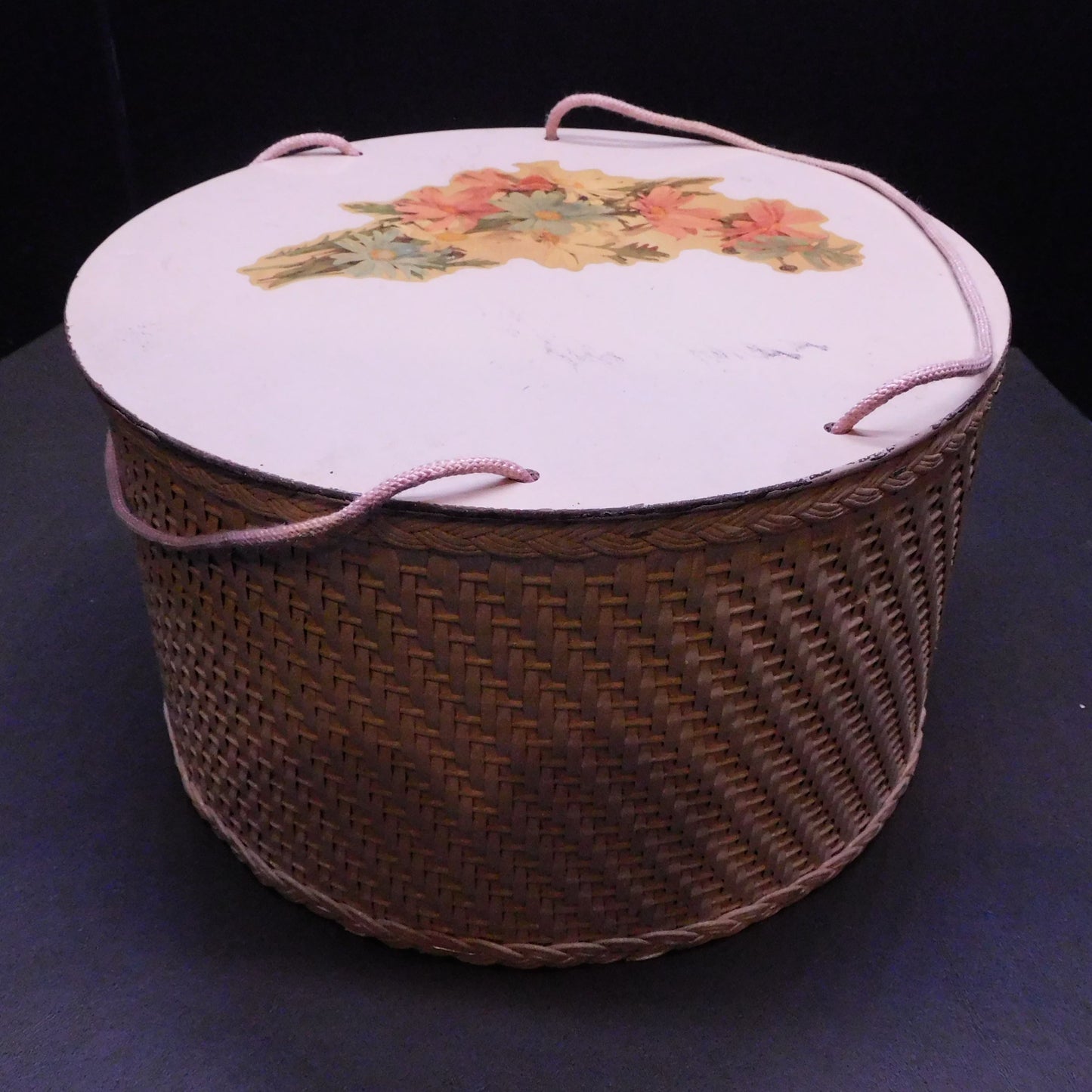 Vintage Sewing Basket, Full of Sewing Treasures (7375)