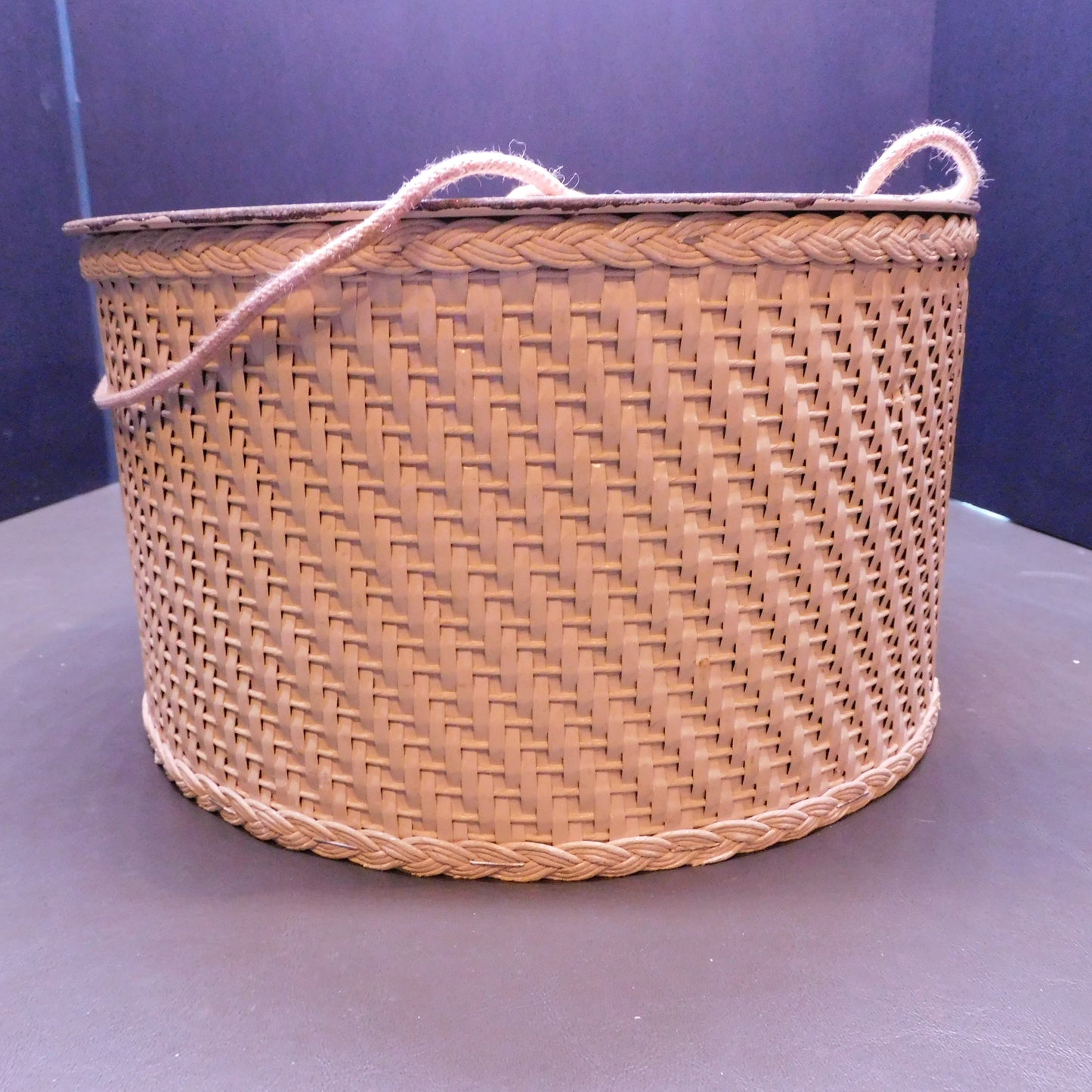 Vintage Sewing Basket, Full of Sewing Treasures (7375)