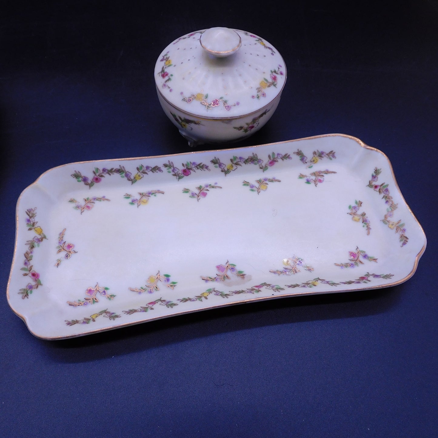 Vintage Vanity Tray and Jewelry Box (WN25)  FREE SHIPPING