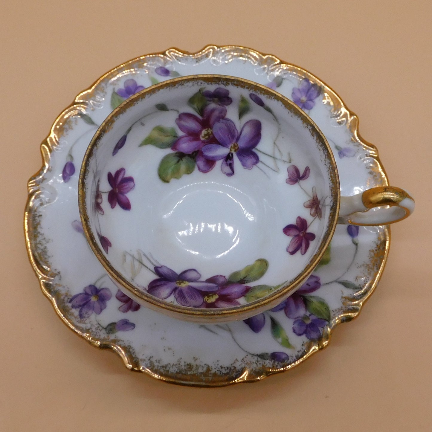 Vintage Teacup and Saucer, Trimont Ware, Japan (6827) FREE SHIPPING!!