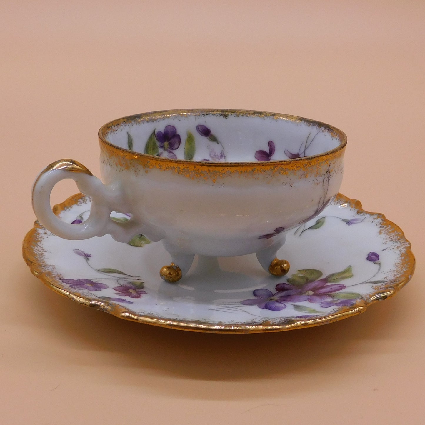 Vintage Teacup and Saucer, Trimont Ware, Japan (6827) FREE SHIPPING!!