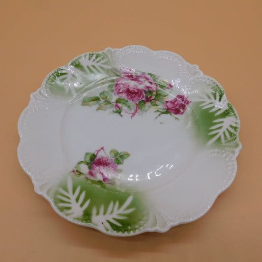 Vintage Dessert Dish Pink Floral Design (6830) FREE SHIPPING!!