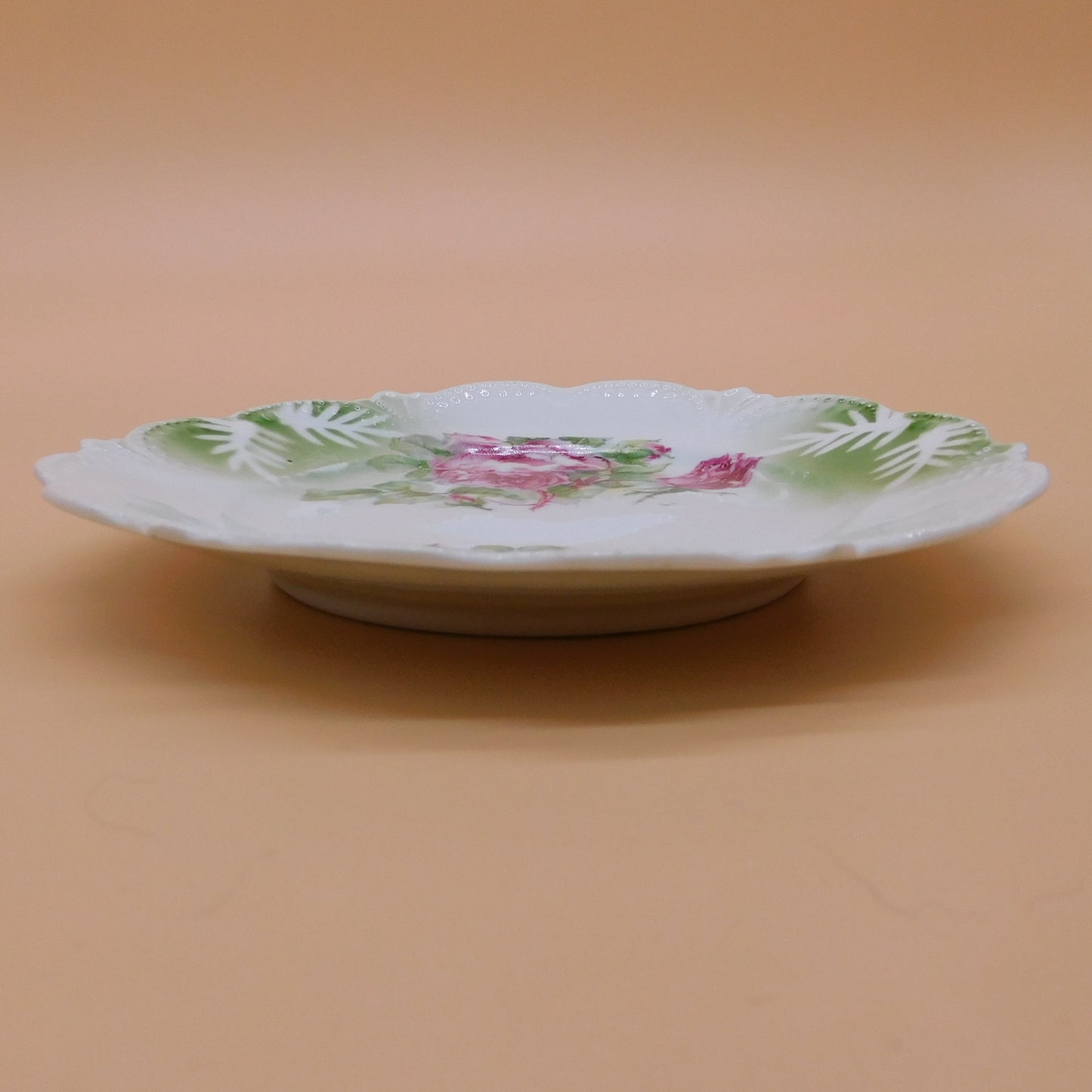 Vintage Dessert Dish Pink Floral Design (6830) FREE SHIPPING!!