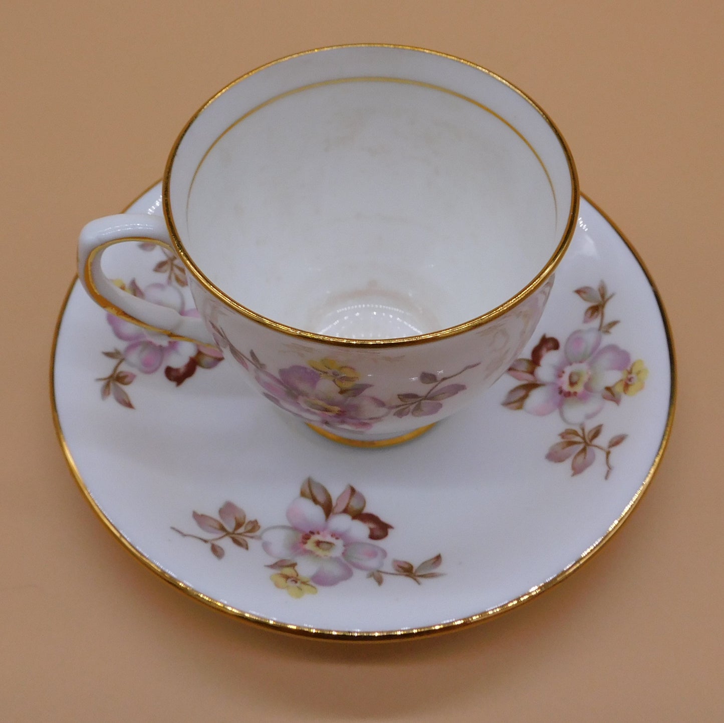 Vintage Clare Teacup and Saucer, Made in England (6846) FREE SHIPPING!!