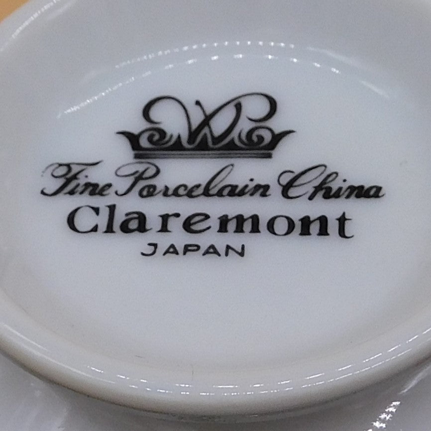 Vintage Teacup and Saucer Lot of 2, Claremont, Made in Japan (6848) FREE SHIPPING!!