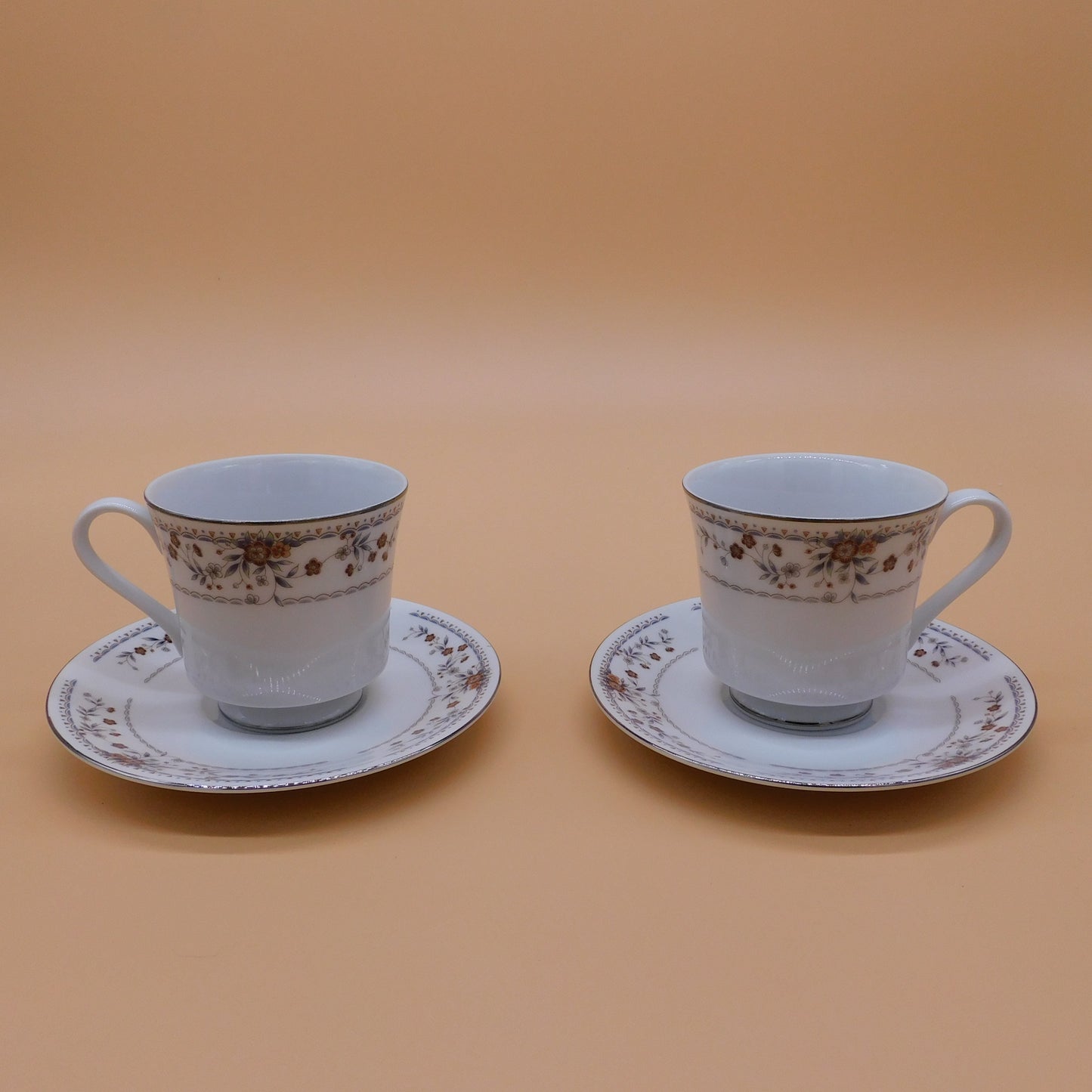 Vintage Teacup and Saucer Lot of 2, Claremont, Made in Japan (6848) FREE SHIPPING!!