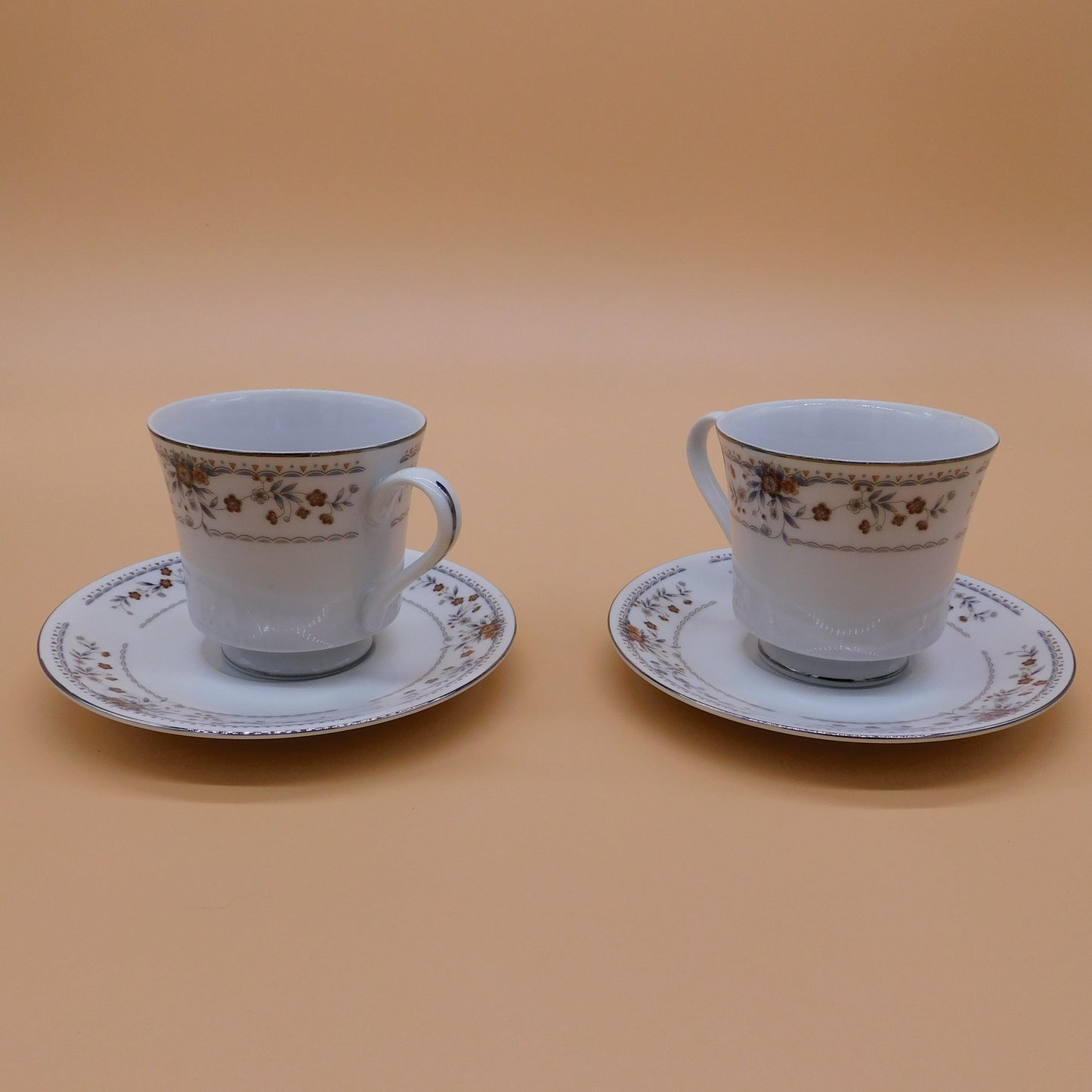 Vintage Teacup and Saucer Lot of 2, Claremont, Made in Japan (6848) FREE SHIPPING!!