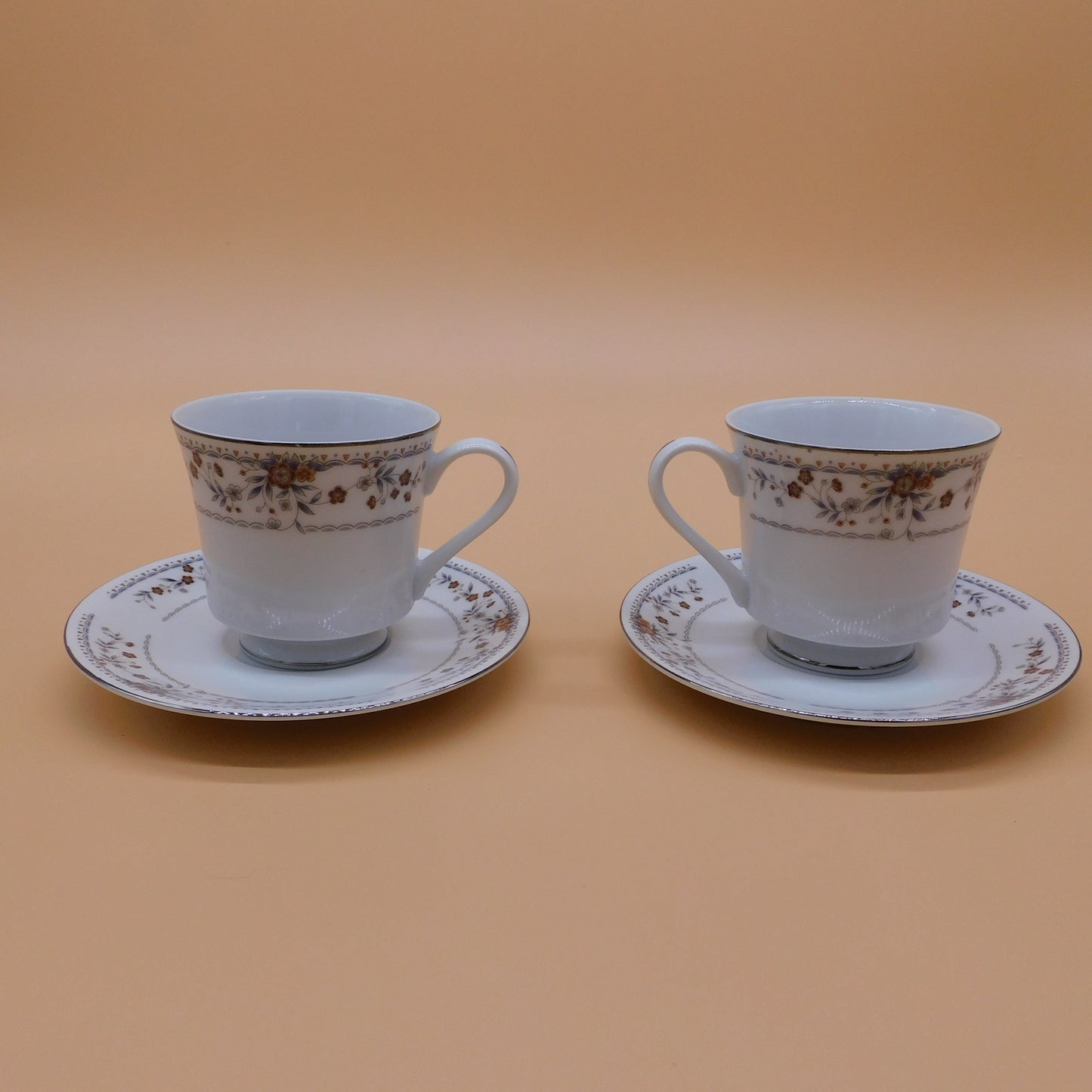 Vintage Teacup and Saucer Lot of 2, Claremont, Made in Japan (6848) FREE SHIPPING!!