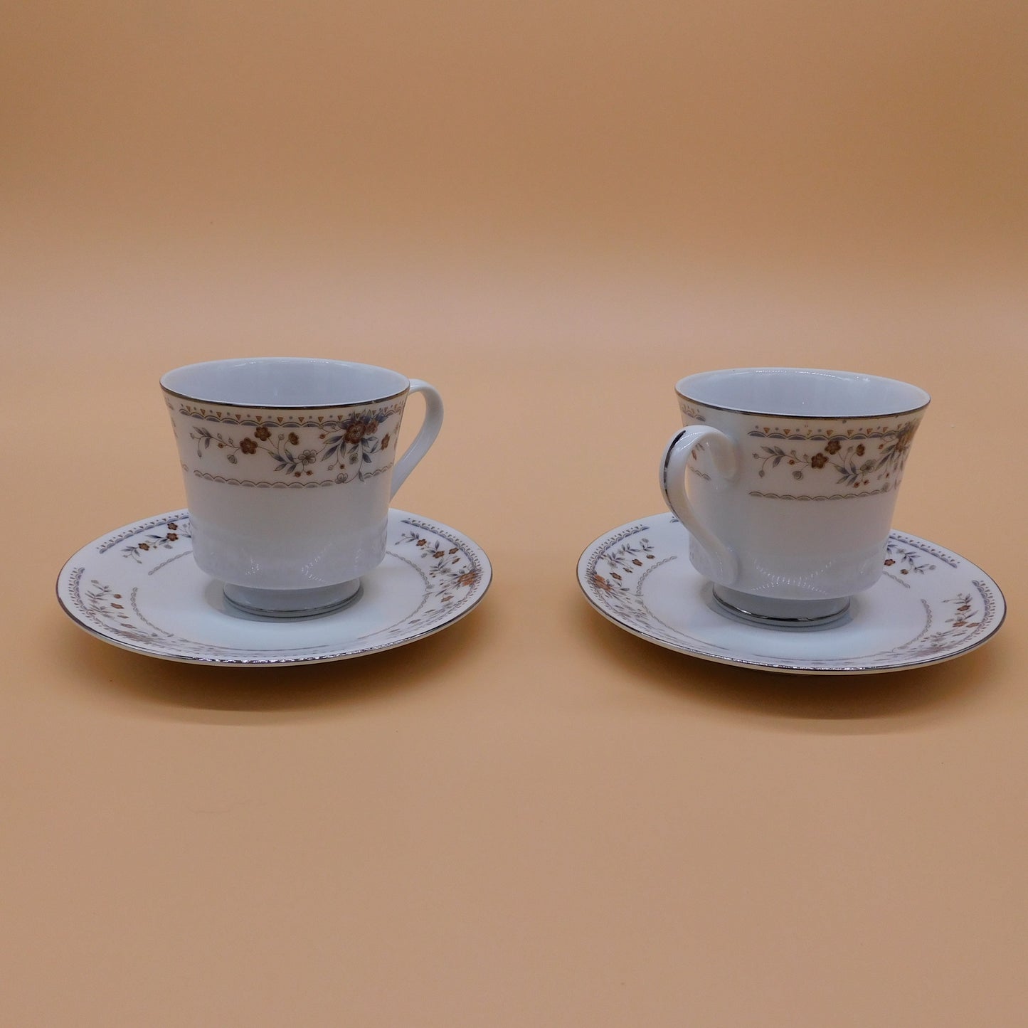 Vintage Teacup and Saucer Lot of 2, Claremont, Made in Japan (6848) FREE SHIPPING!!