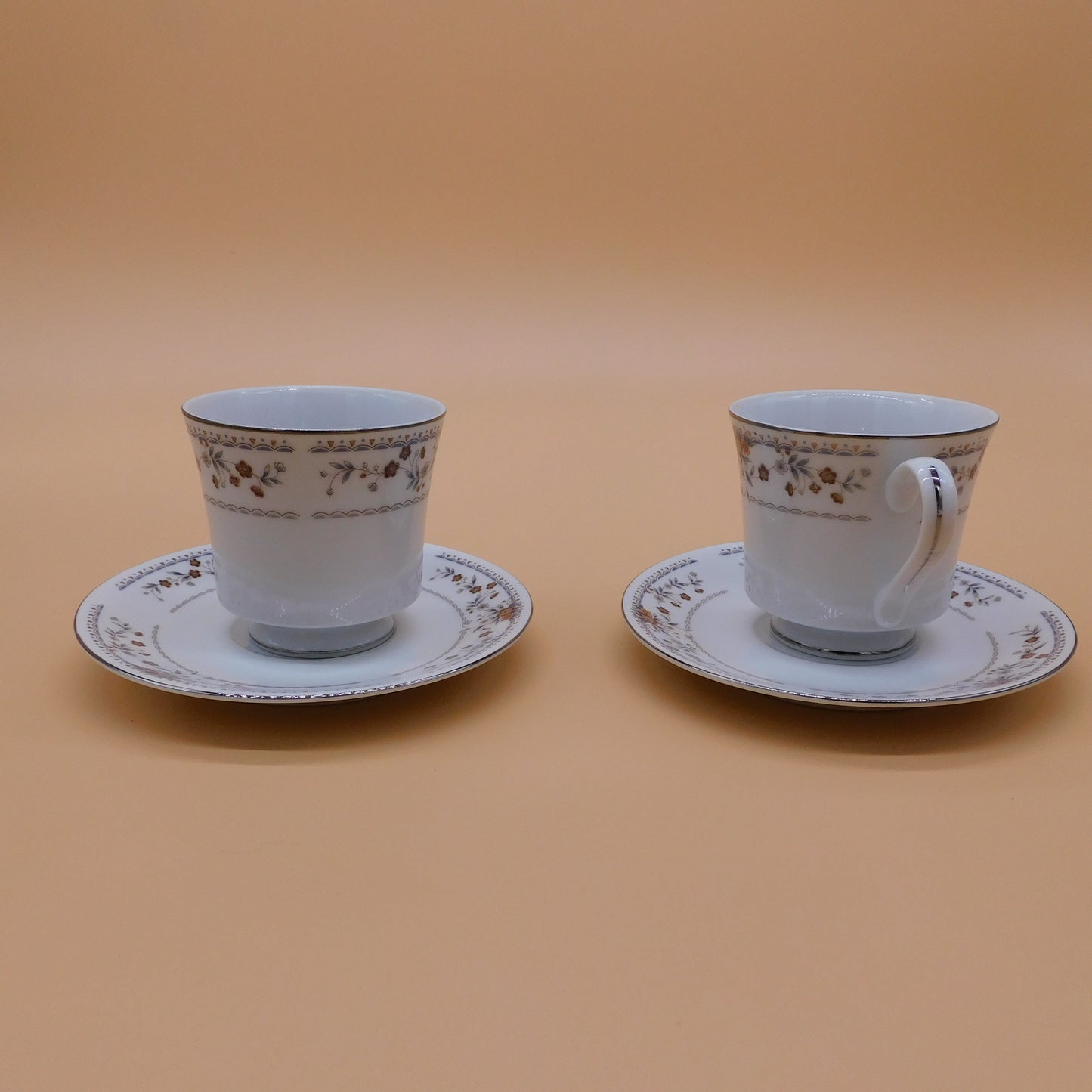 Vintage Teacup and Saucer Lot of 2, Claremont, Made in Japan (6848) FREE SHIPPING!!