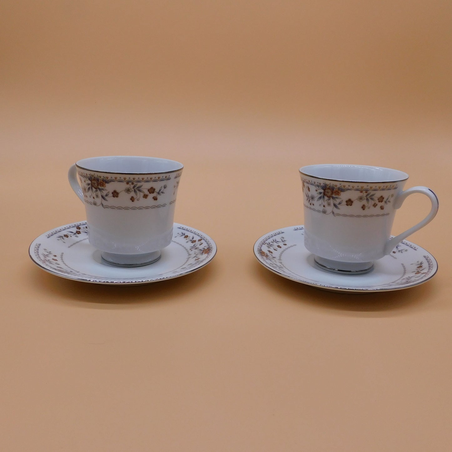 Vintage Teacup and Saucer Lot of 2, Claremont, Made in Japan (6848) FREE SHIPPING!!