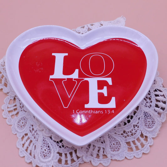 Love Heart Ceramic Dish, (JB 122) Free Shipping