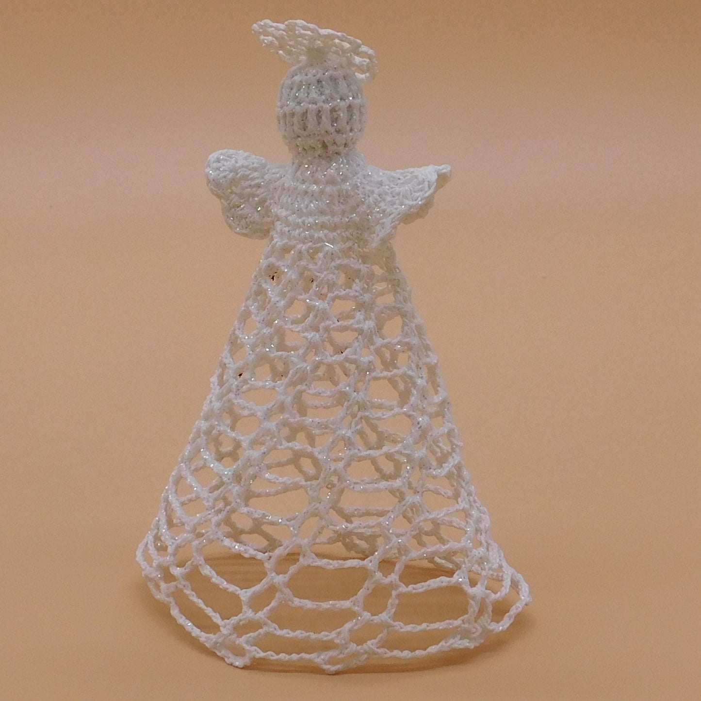 Crocheted Angel, Sparkling White (R105) Free Shipping