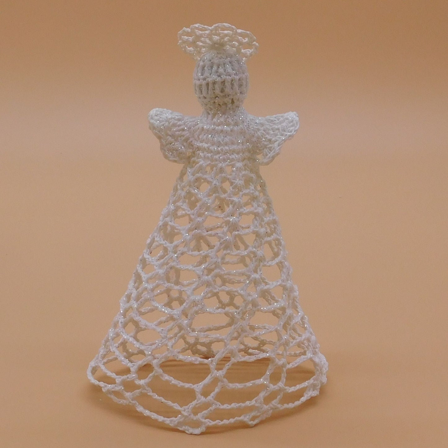 Crocheted Angel, Sparkling White (R105) Free Shipping