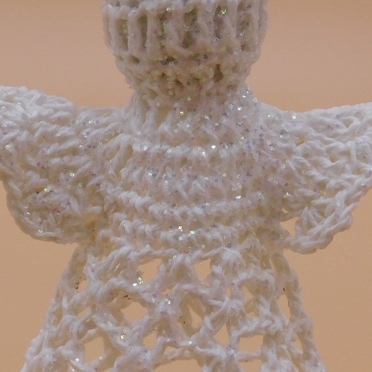 Crocheted Angel, Sparkling White (R105) Free Shipping