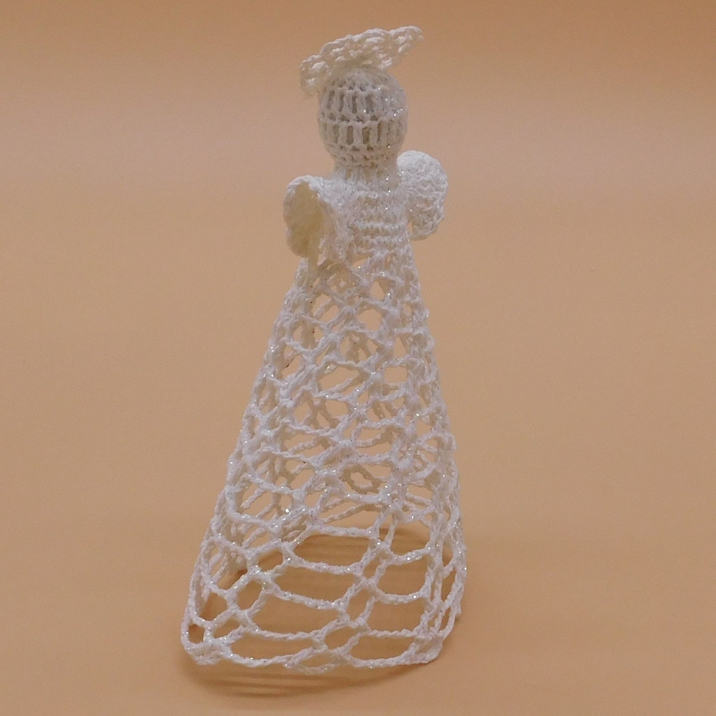 Crocheted Angel, Sparkling White (R105) Free Shipping