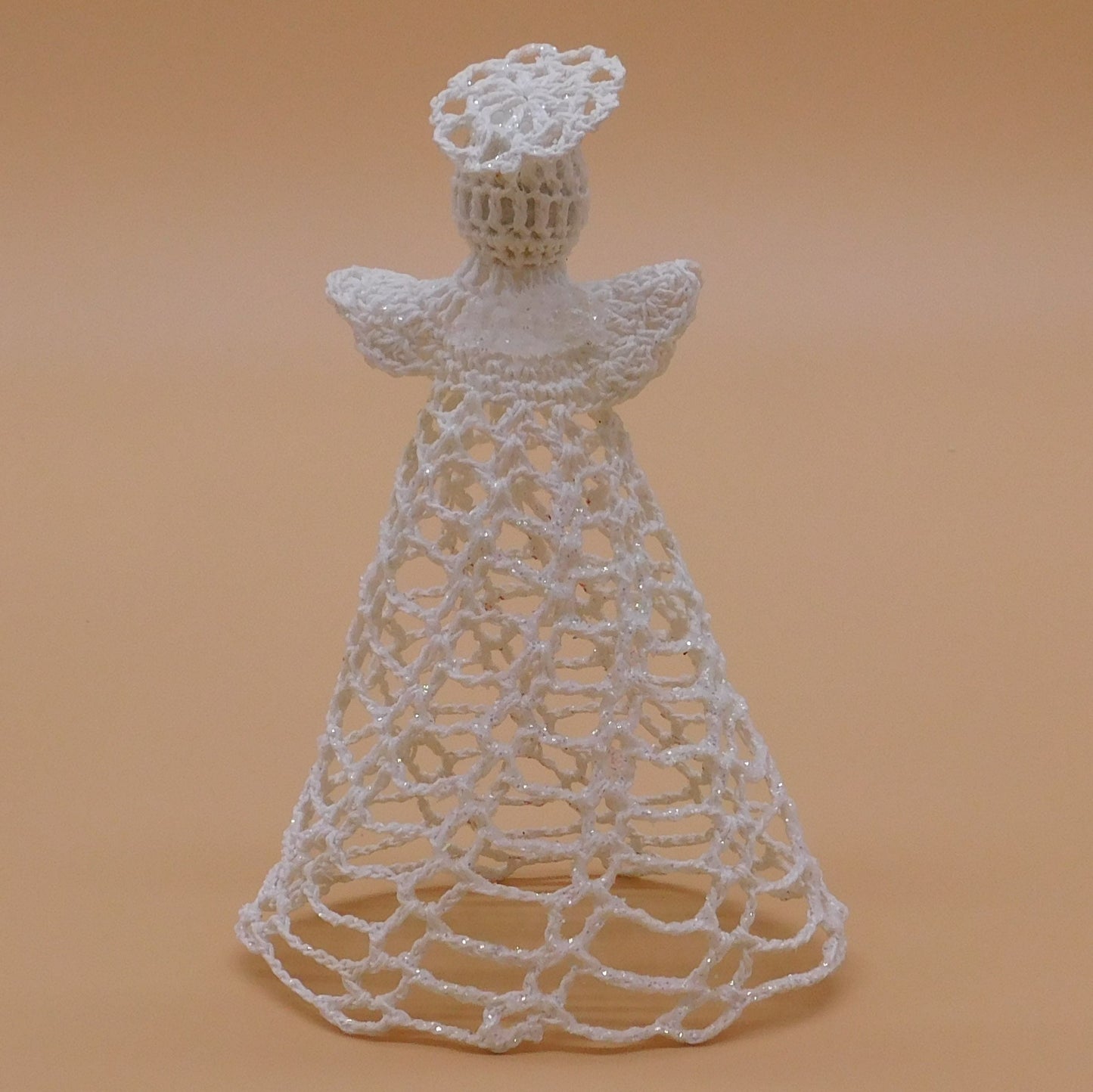 Crocheted Angel, Sparkling White (R105) Free Shipping