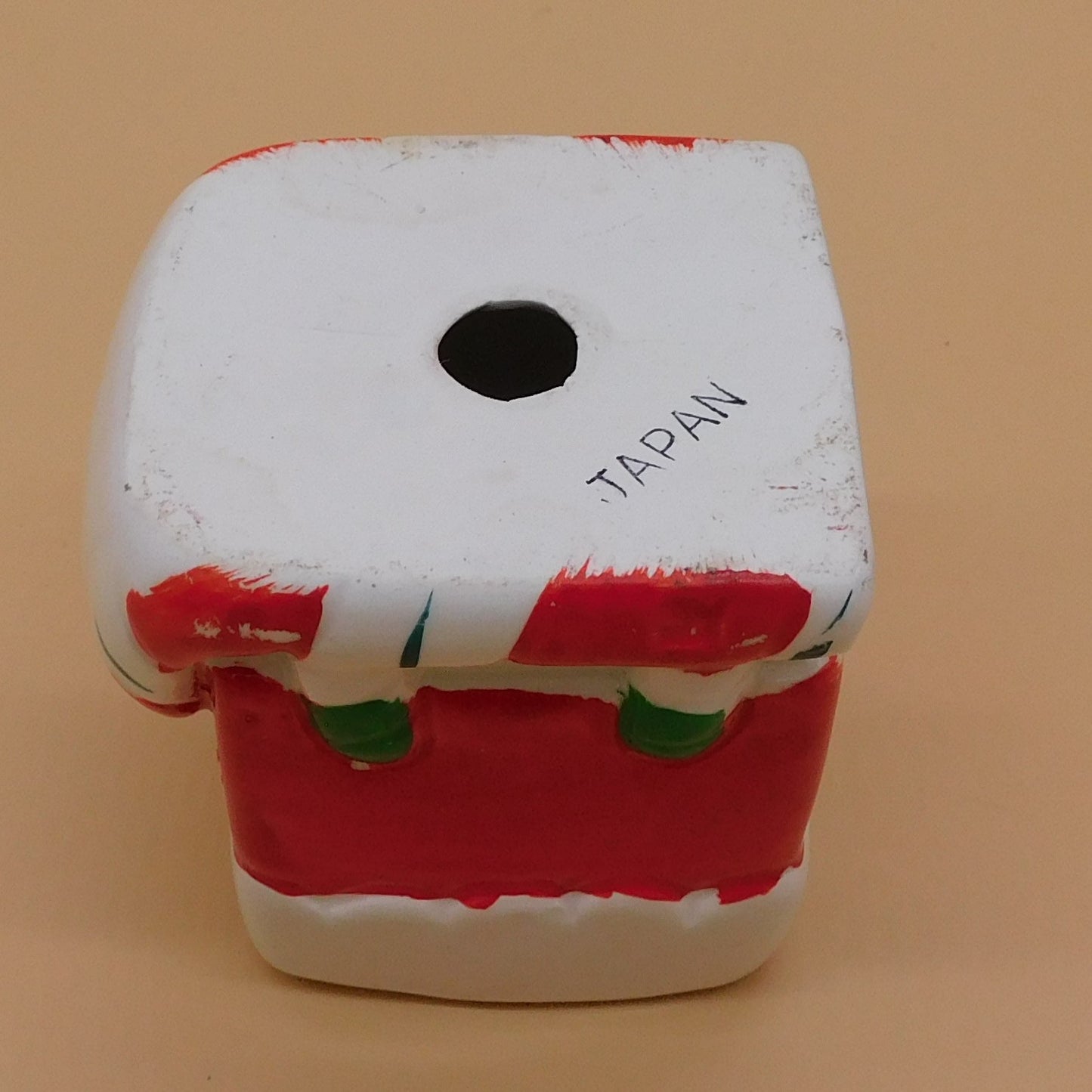 Vintage Holiday Votive Candle Holder, Box on Sled, Made in Japan (R107) FREE SHIPPING!!