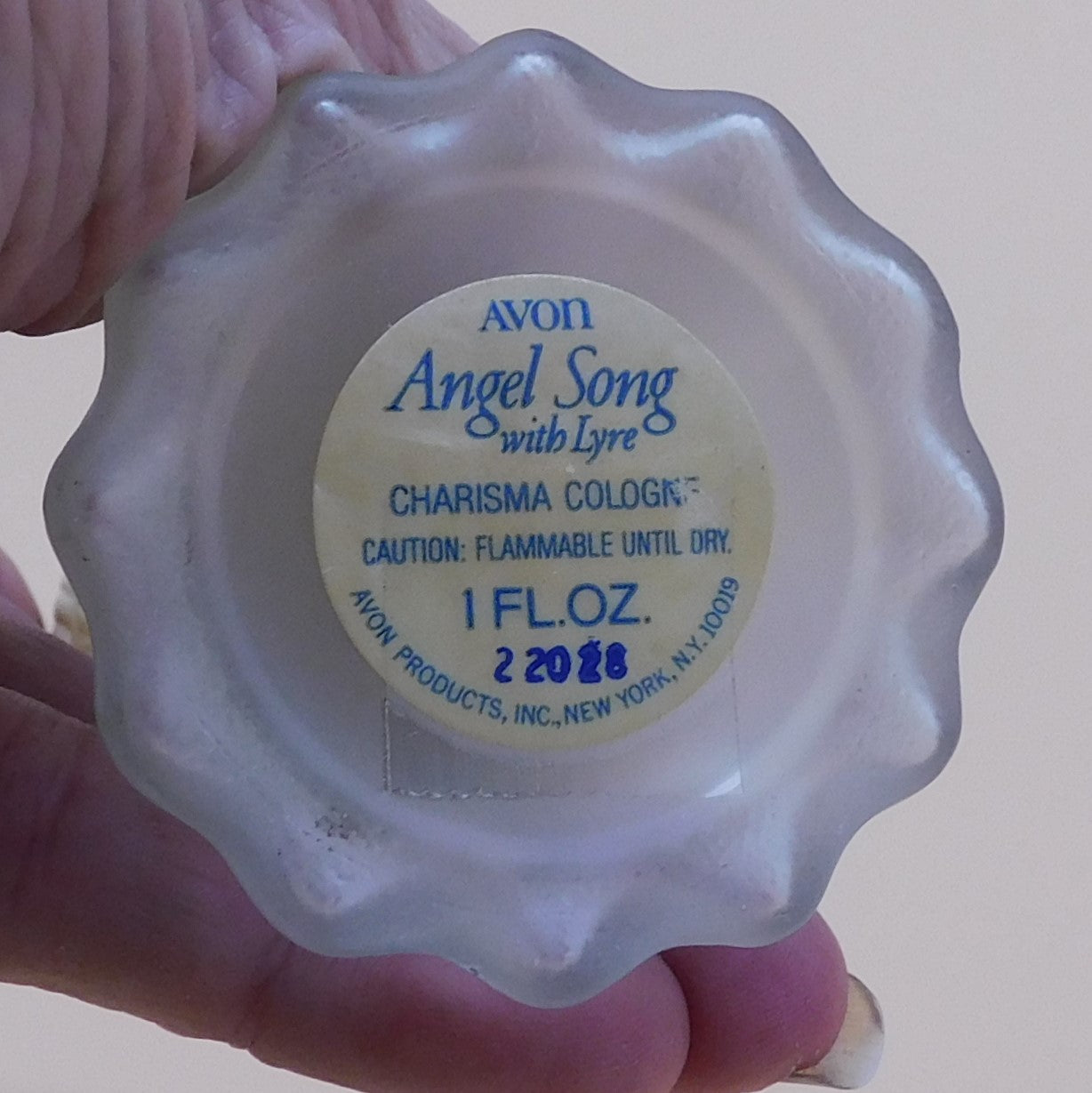 Vintage Angel Song with Lyre Charisma Cologne Empty Bottle (R112) FREE SHIPPING!!