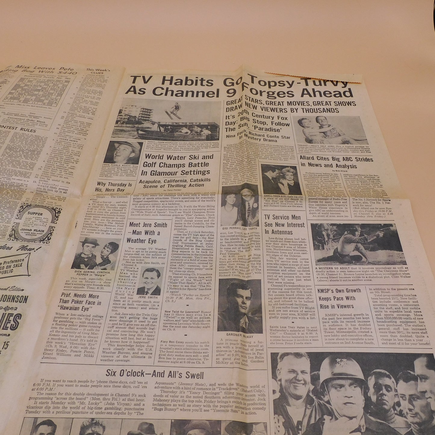 President Kennedy Feature Page Minneapolis Tribune Jan 14, 1962 (R130) FREE SHIPPING!!