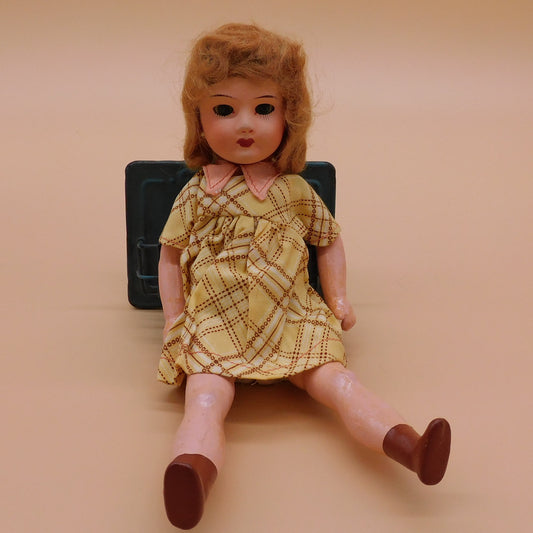 Vintage French Stick Body Doll, Strawberry Blonde Hair (R156) FREE SHIPPING!!!