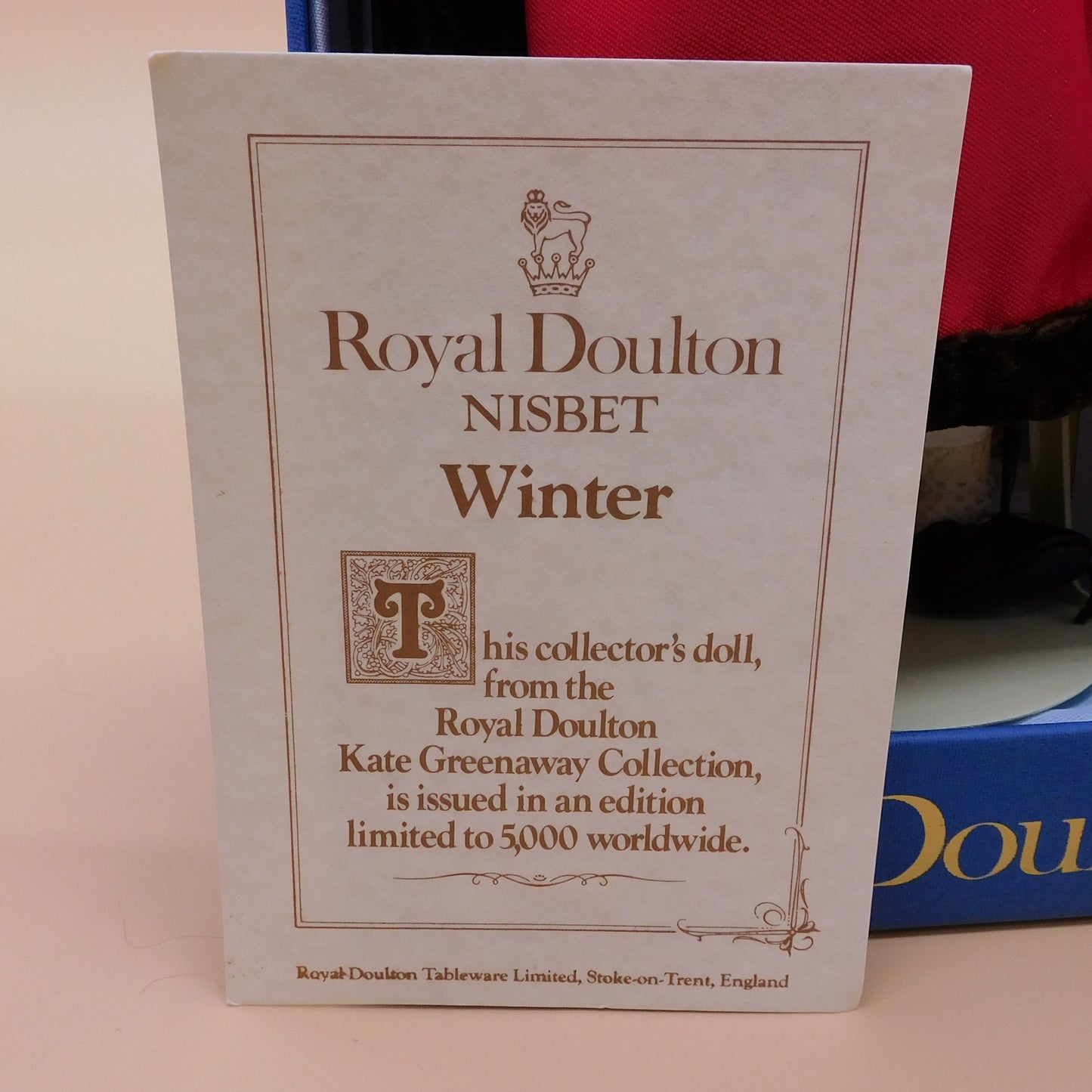 Vintage Winter Royal Doulton Nisbet Doll, Original Box,  (R159) FREE SHIPPING!!